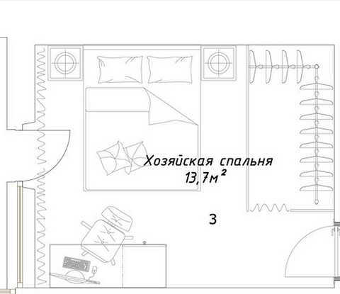 Как разместить гардеробную в спальне: 8 идей с планировками от дизайнеров